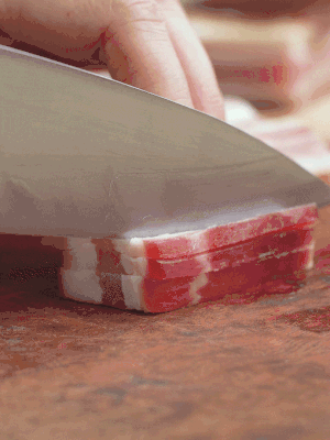 金字淡咸肉切絲。