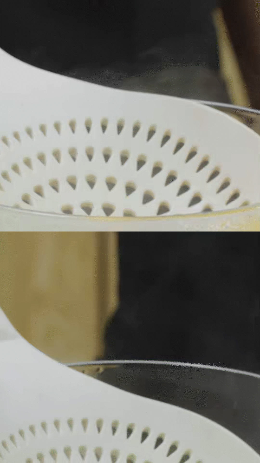 玉米筍對半切開、口蘑切片、豌豆去殼
